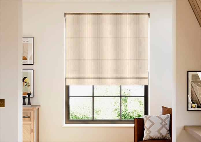 Ravelle Stripe, Muted Blush - Twist&Fit Roman Blind - Image 3